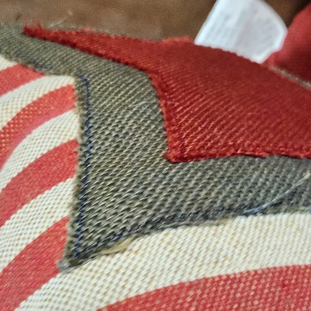 Jute Patriotic Pillows Indoor Outdoor Berlap Stars Patchwork 4th Of July America